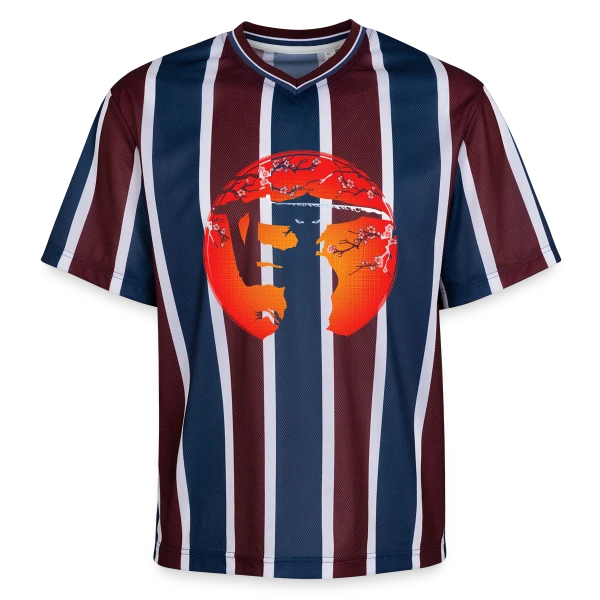 Kunoichi Esprit Bushido sur T-shirt de foot unisexe en mesh