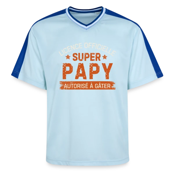 'Licence Papy Officielle' – Humour Grand-Père sur T-shirt de foot unisexe en mesh