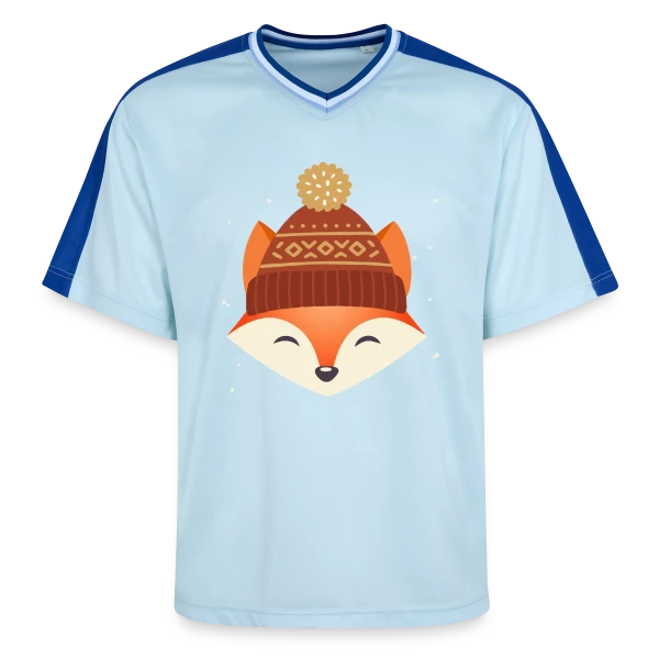 Renard Urbain au Bonnet Stylé sur T-shirt de foot unisexe en mesh
