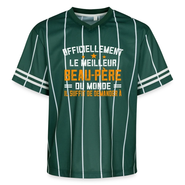 Beau-Père : T-shirt Personnalisé pour un Super Beau-Père sur T-shirt de foot unisexe en mesh