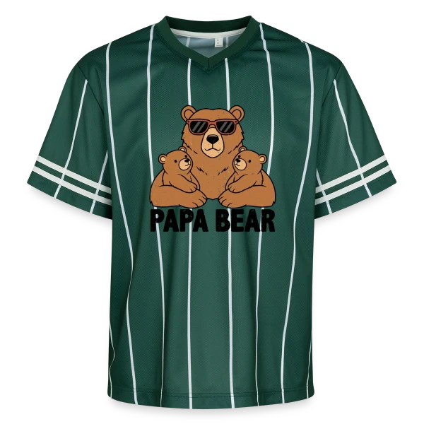 'Papa Bear' - Force et Tendresse Familiale sur T-shirt de foot unisexe en mesh