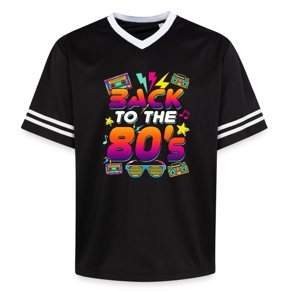 Retour aux Années 80 Flashy sur T-shirt de foot unisexe en mesh