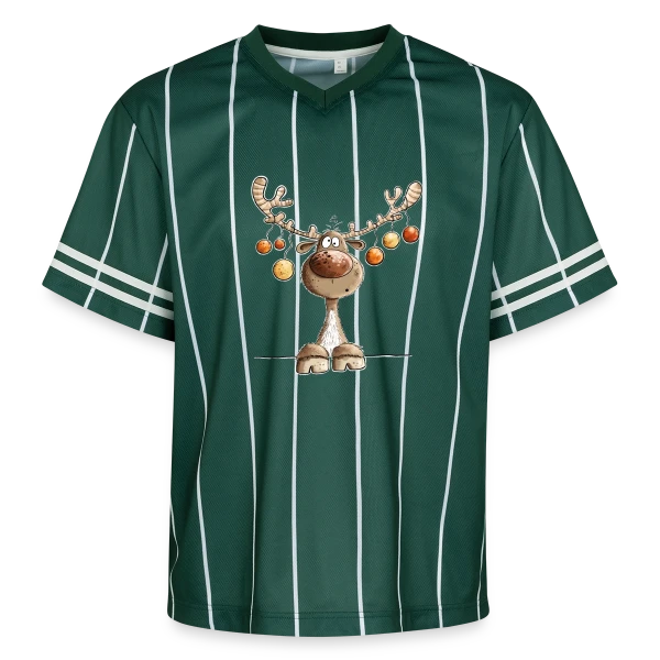Rennes Festifs et Boules de Noël sur T-shirt de foot unisexe en mesh