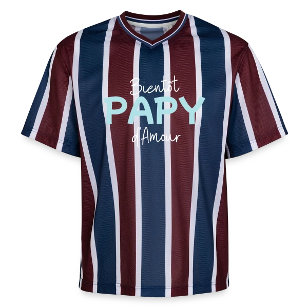 Bientôt Papy d'Amour : Annonce Originale sur T-shirt de foot unisexe en mesh