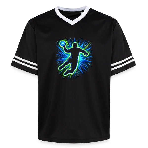 Motif Abstrait Géométrique Coloré sur T-shirt de foot unisexe en mesh