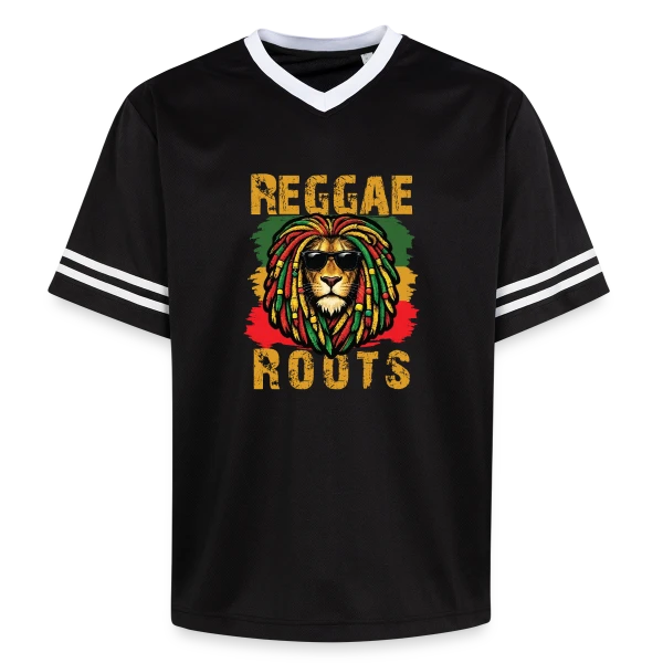 Lion Reggae Roots sur T-shirt de foot unisexe en mesh