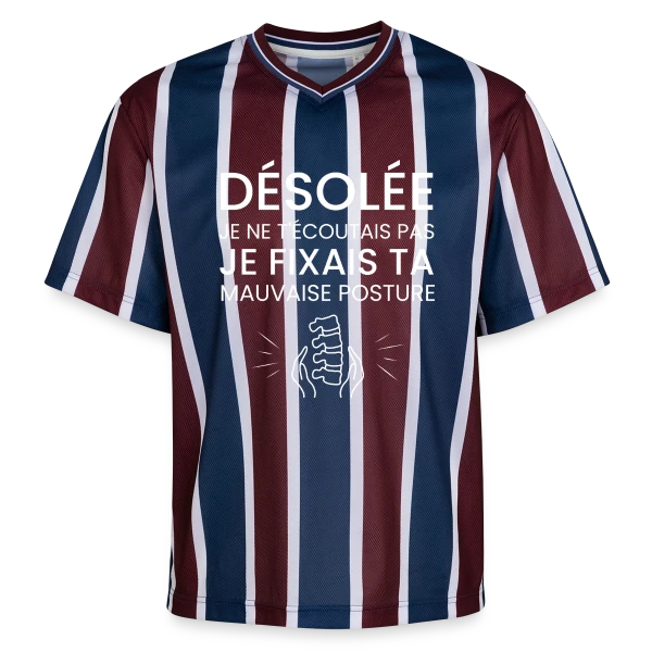 Désolé, Je ne Peux Pas... [À Personnaliser] sur T-shirt de foot unisexe en mesh