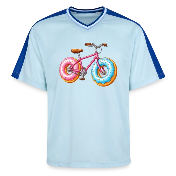 Cycliste Gourmand : Donut & Vélo Humoristique sur T-shirt de foot unisexe en mesh