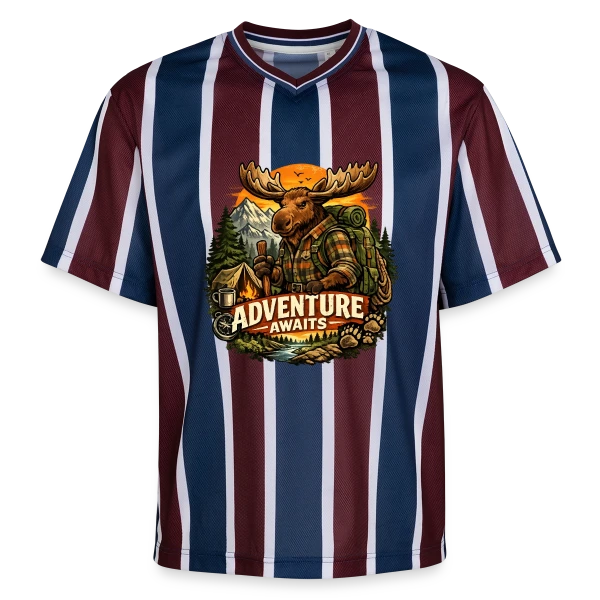Élan Randonneur Aventure sur T-shirt de foot unisexe en mesh