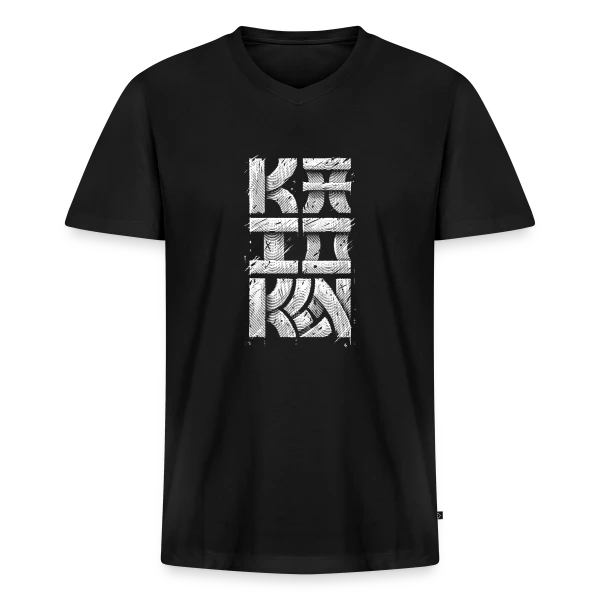 Kaioken : Explosion de Puissance Saiyan sur T-shirt encolure en V Premium bio Homme