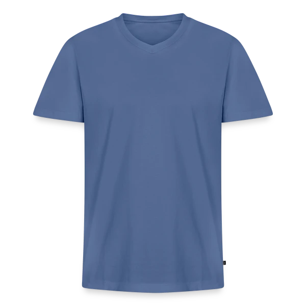 Maquette de T-shirt encolure en V Premium bio Homme à personnaliser
