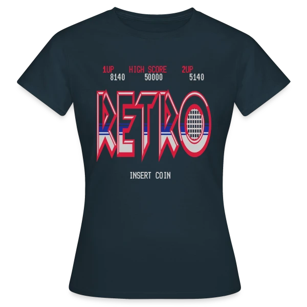 Maquette de T-shirt Femme « Design Rétro Abstraction Géométrique Vintage » à personnaliser