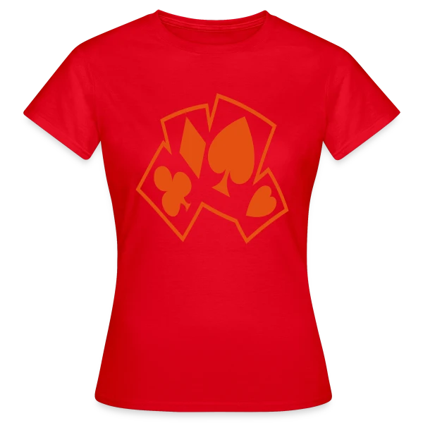 Maquette de T-shirt Femme « As du Poker : Maître des Cartes » à personnaliser