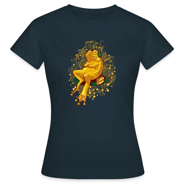 Grenouille Relax : Mode Cassette sur T-shirt Femme