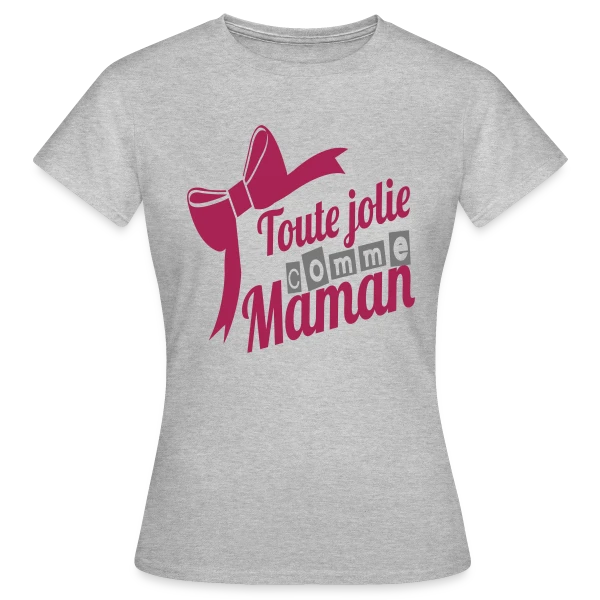 Maquette de T-shirt Femme « Aussi Jolie Que Maman » à personnaliser