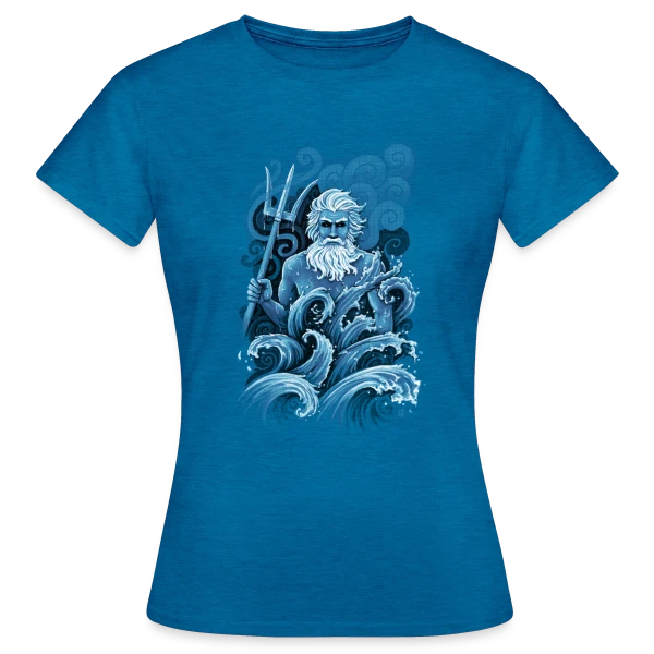 Maquette de T-shirt Femme « Poséidon: Le Maître des Océans » à personnaliser