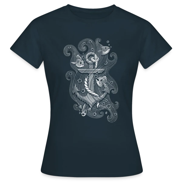 Maquette de T-shirt Femme « L'Ancre des Profondeurs » à personnaliser
