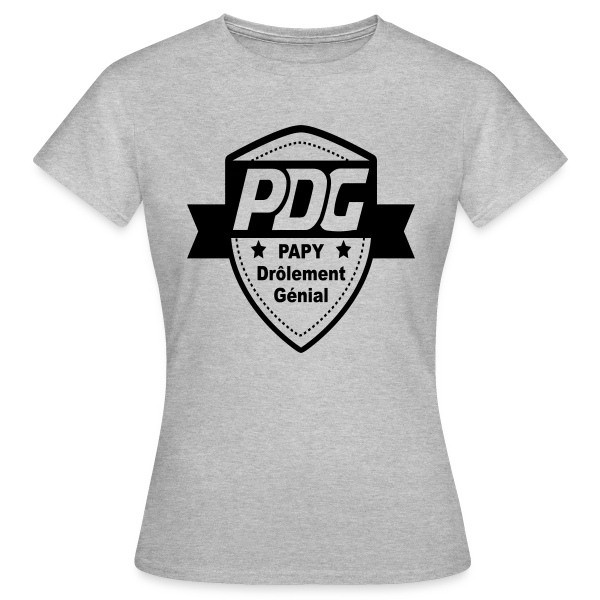 Maquette de T-shirt Femme « Papy PDG : Le Boss de la Famille » à personnaliser