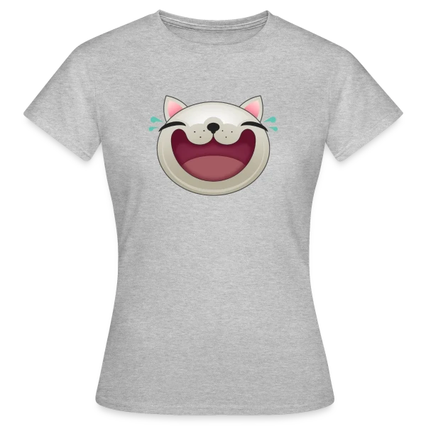 Maquette de T-shirt Femme « Chat Joyeux : Le Rieur Félin » à personnaliser