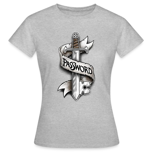 Maquette de T-shirt Femme « Cyber-Épée Secrète » à personnaliser