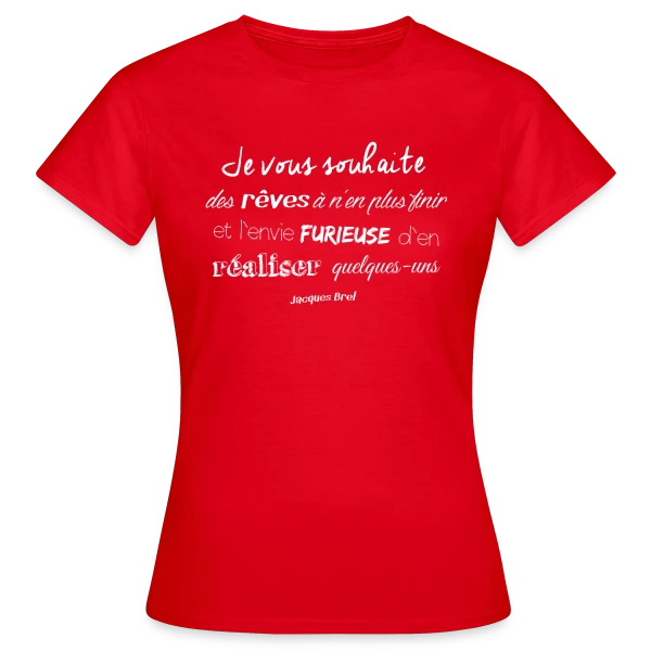 Maquette de T-shirt Femme « Douce Nuit, Beaux Rêves » à personnaliser