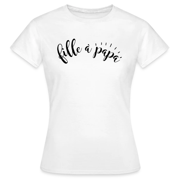 Maquette de T-shirt Femme « Fille à Papa Adorée » à personnaliser