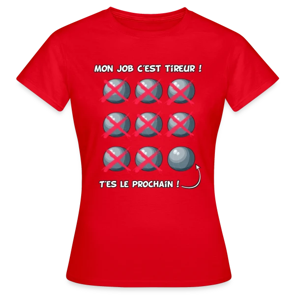 Maquette de T-shirt Femme « Profession Tireur : Précision et Passion » à personnaliser