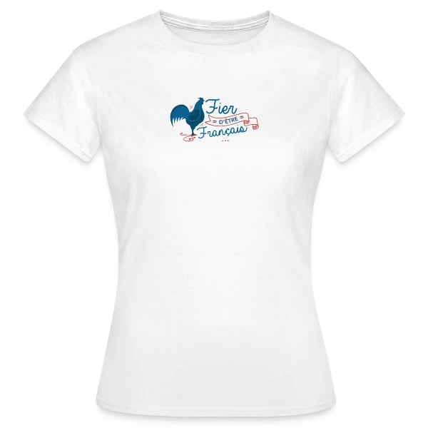 Maquette de T-shirt Femme « Fierté Française : Élégance et Patrie » à personnaliser