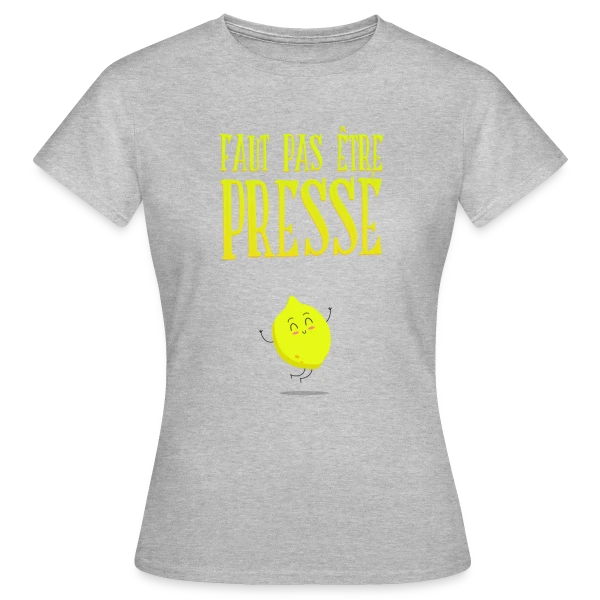 Maquette de T-shirt Femme « Pas Pressé : L'Art de Prendre Son Temps » à personnaliser