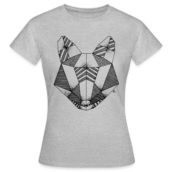 Maquette de T-shirt Femme « Renard Origami : Art Géométrique Nature » à personnaliser