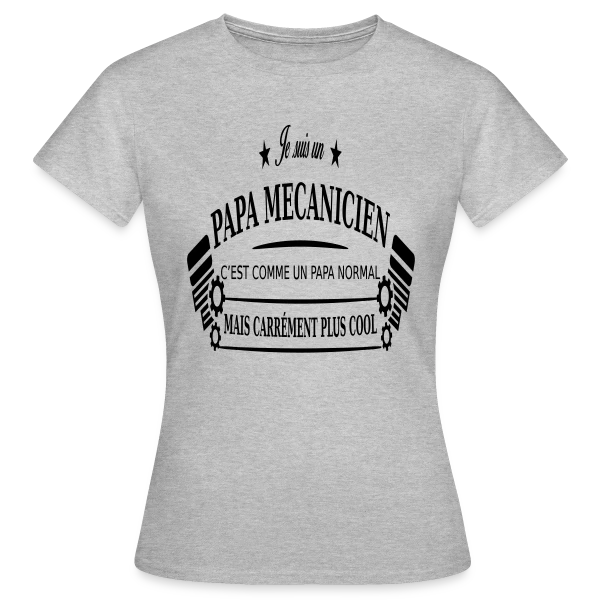 Maquette de T-shirt Femme « Papa Mécanicien Pro » à personnaliser