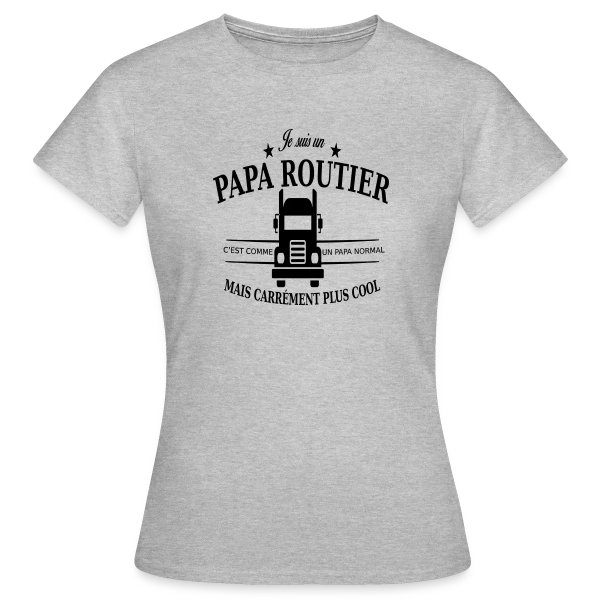 Maquette de T-shirt Femme « Papa Routier de Choc » à personnaliser