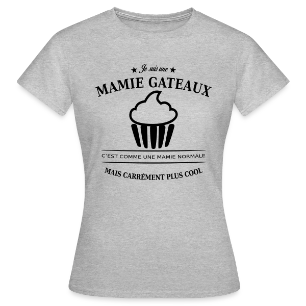 Maquette de T-shirt Femme « Mamie Gâteaux d'Amour » à personnaliser