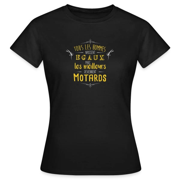 Maquette de T-shirt Femme « Seuls les Meilleurs Deviennent Motards » à personnaliser