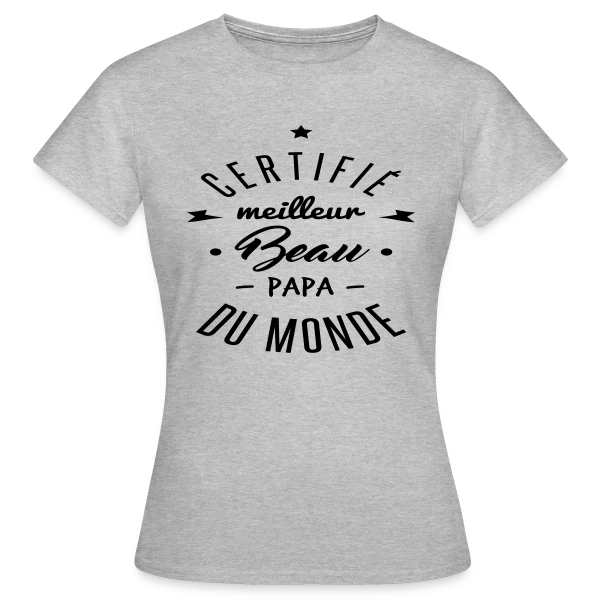 Maquette de T-shirt Femme « Meilleur Beau-Papa du Monde » à personnaliser