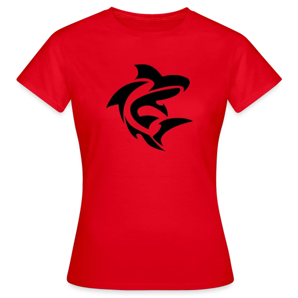 Maquette de T-shirt Femme « Requin Élégant des Profondeurs » à personnaliser