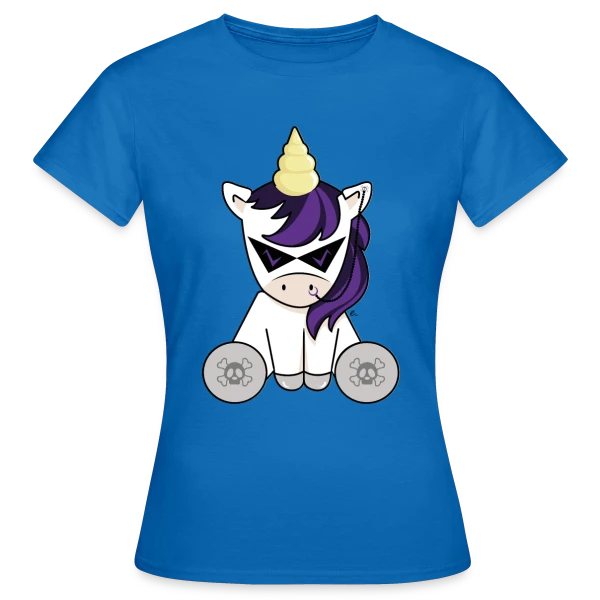 Maquette de T-shirt Femme « Licorne Grunge : Rebelle et Mystérieuse » à personnaliser