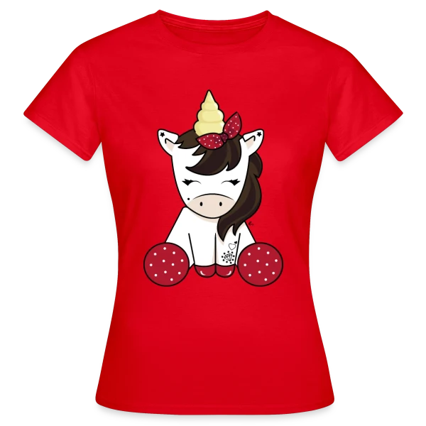 Maquette de T-shirt Femme « Licorne Rockabilly : Style Rétro Envoûtant » à personnaliser