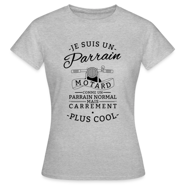 Maquette de T-shirt Femme « Parrain Motard : Le Plus Cool » à personnaliser
