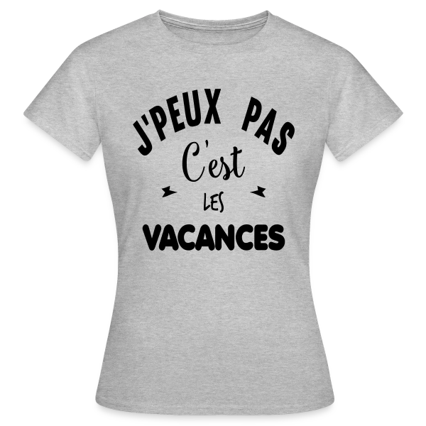 Maquette de T-shirt Femme « C'est les Vacances ! » à personnaliser