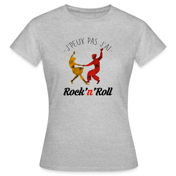 Maquette de T-shirt Femme « J'peux pas, j'ai Rock » à personnaliser