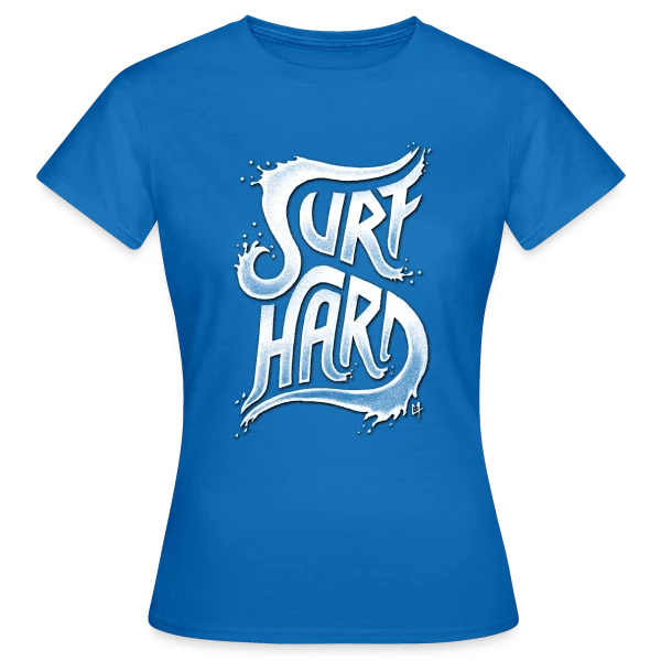 Maquette de T-shirt Femme « Surf Intense V1 » à personnaliser