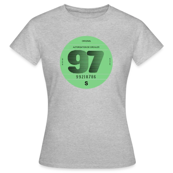 Maquette de T-shirt Femme « France Rétro 1997 : L'Icône Automobile Vintage » à personnaliser