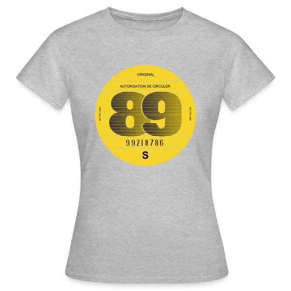 Maquette de T-shirt Femme « Voiture Vintage France 1989 - Esprit Rétro » à personnaliser