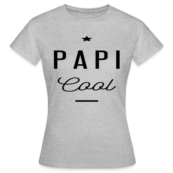 Maquette de T-shirt Femme « PAPI COOL » à personnaliser
