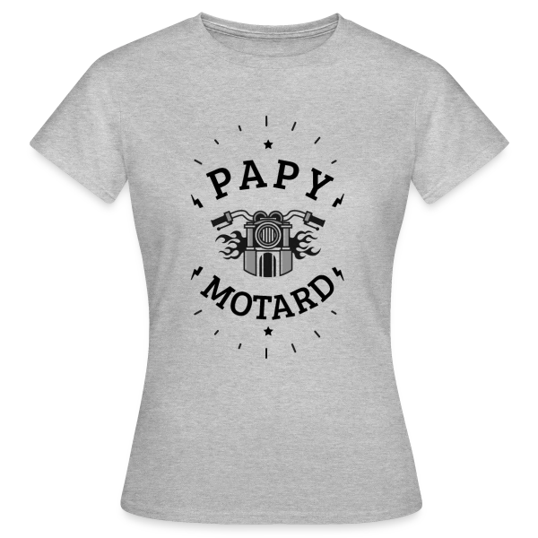 Maquette de T-shirt Femme « Papy Motard, La Légende » à personnaliser
