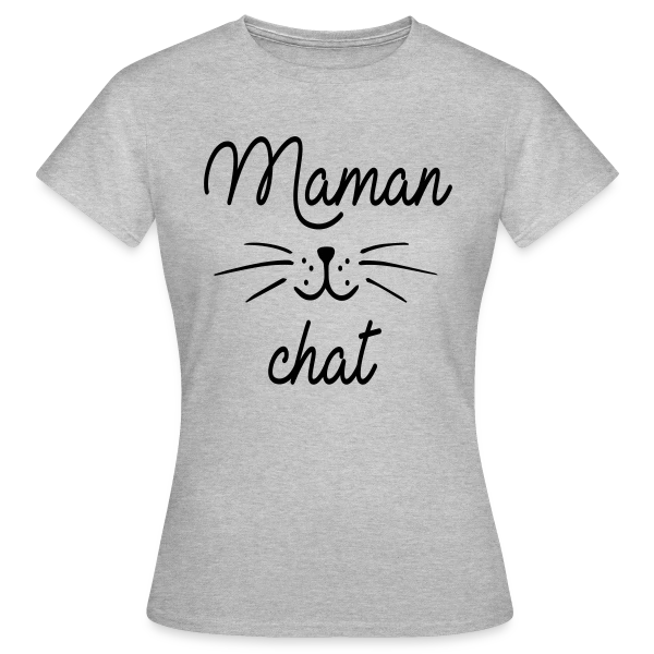 Maquette de T-shirt Femme « Maman Chat qui Déchire » à personnaliser