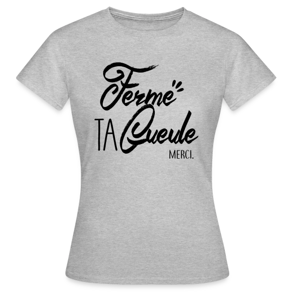 Maquette de T-shirt Femme « Humour : Chut ! Message Subtil » à personnaliser