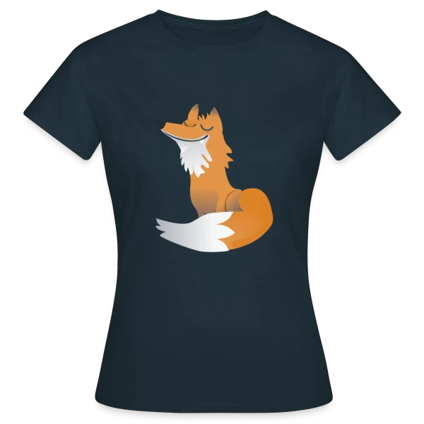 Maquette de T-shirt Femme « Renard Zen Élégant » à personnaliser