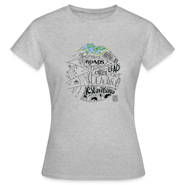 Maquette de T-shirt Femme « Chemins Vers Belles Destinations » à personnaliser